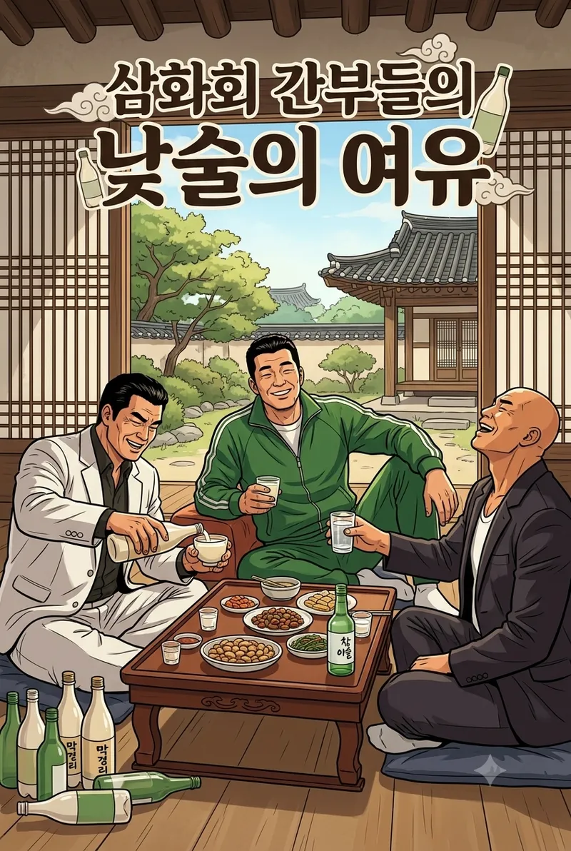 삼화회 간부들의 낮술의 여유
